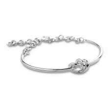 Bracciale Nodi d&#39;Amore da uomo semirigido in Argento 925 con catena grande in Argento 925