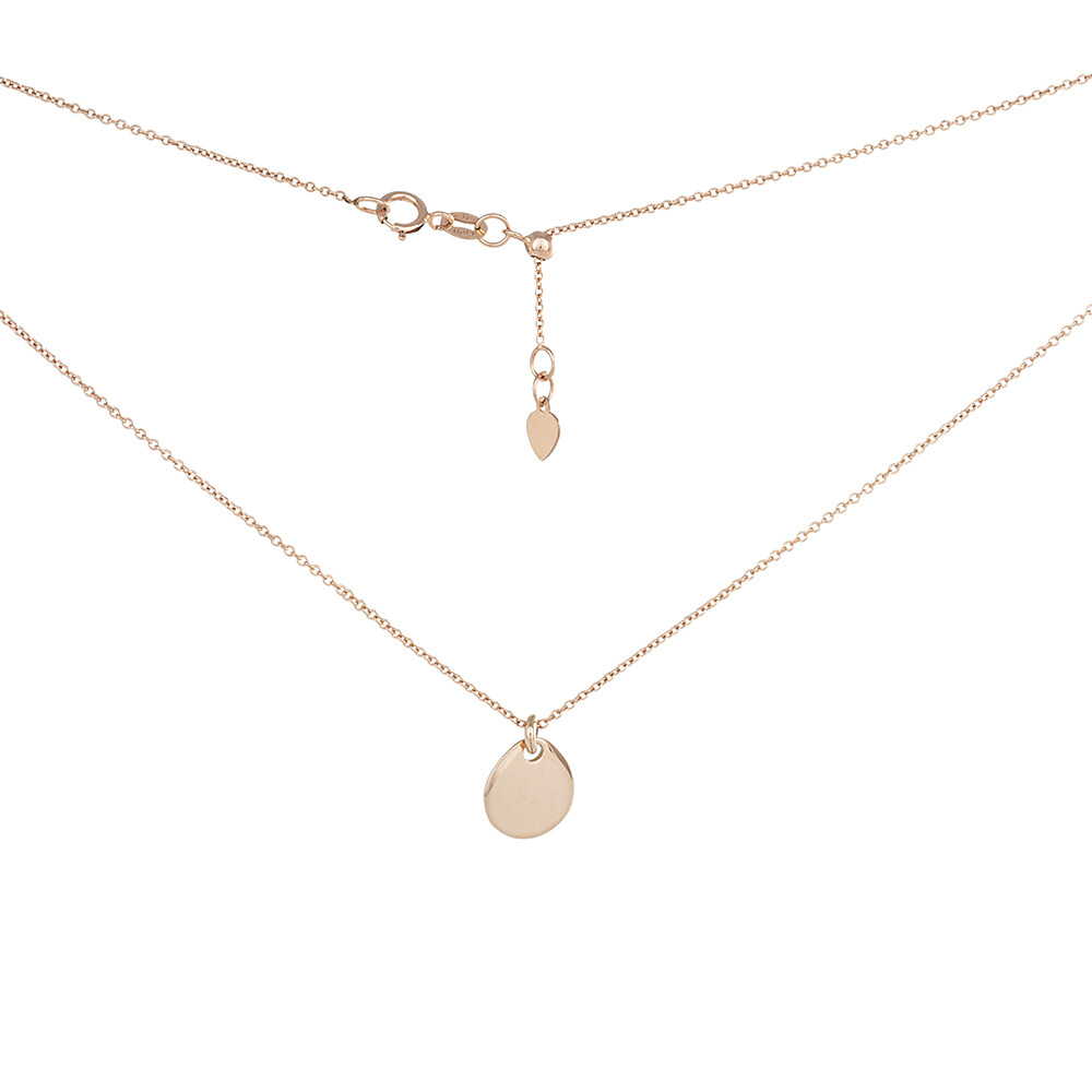 Girocollo in oro rosa 9 kt con goccia