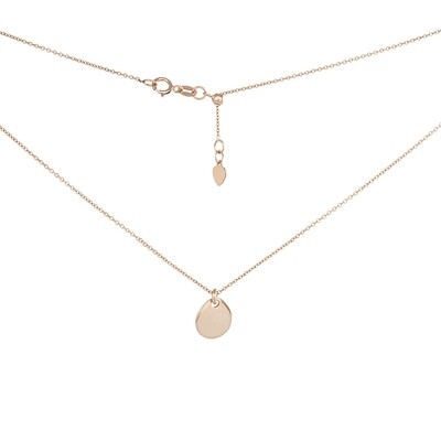 Girocollo in oro rosa 9 kt con goccia