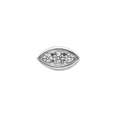 Profili “Occhio” in oro bianco 18 kt