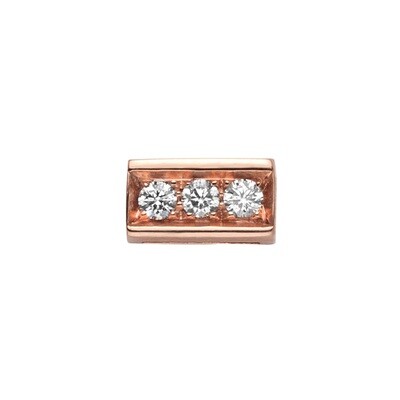 Profili “Cubic Rettangolo” oro rosa 18 kt
