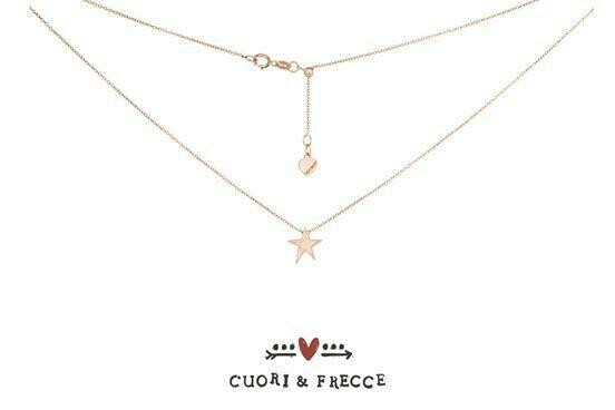 Girocollo in oro rosa 9 kt con ciondolo a stella