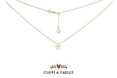 Girocollo in oro rosa 9 kt con ciondolo a stella