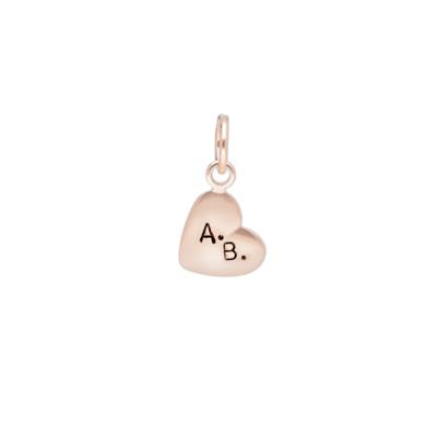 Cuore oro rosa 9 kt