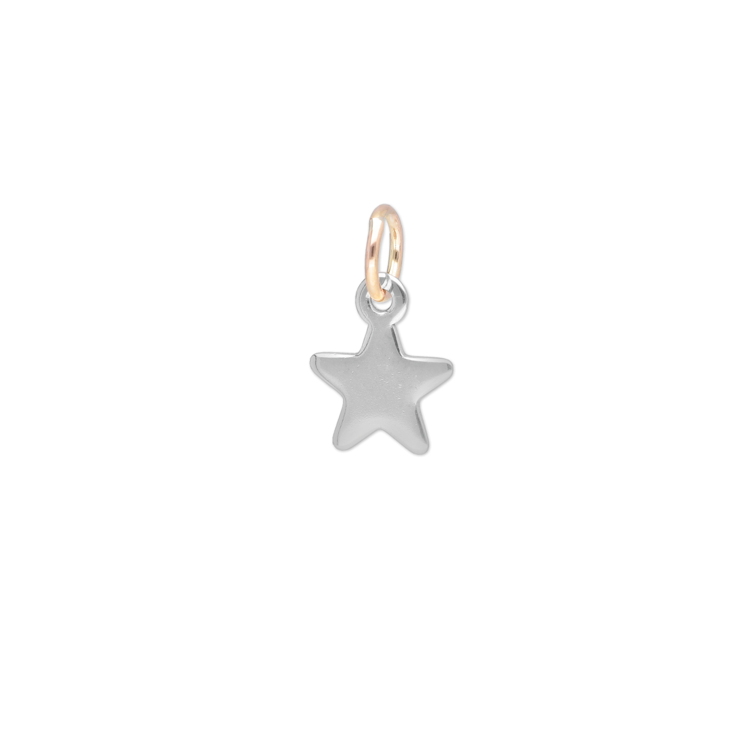 Stella argento con contromaglia oro rosa 9 kt