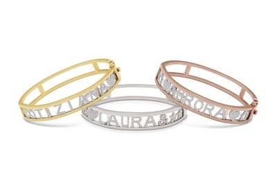 Bracciale in argento bianco