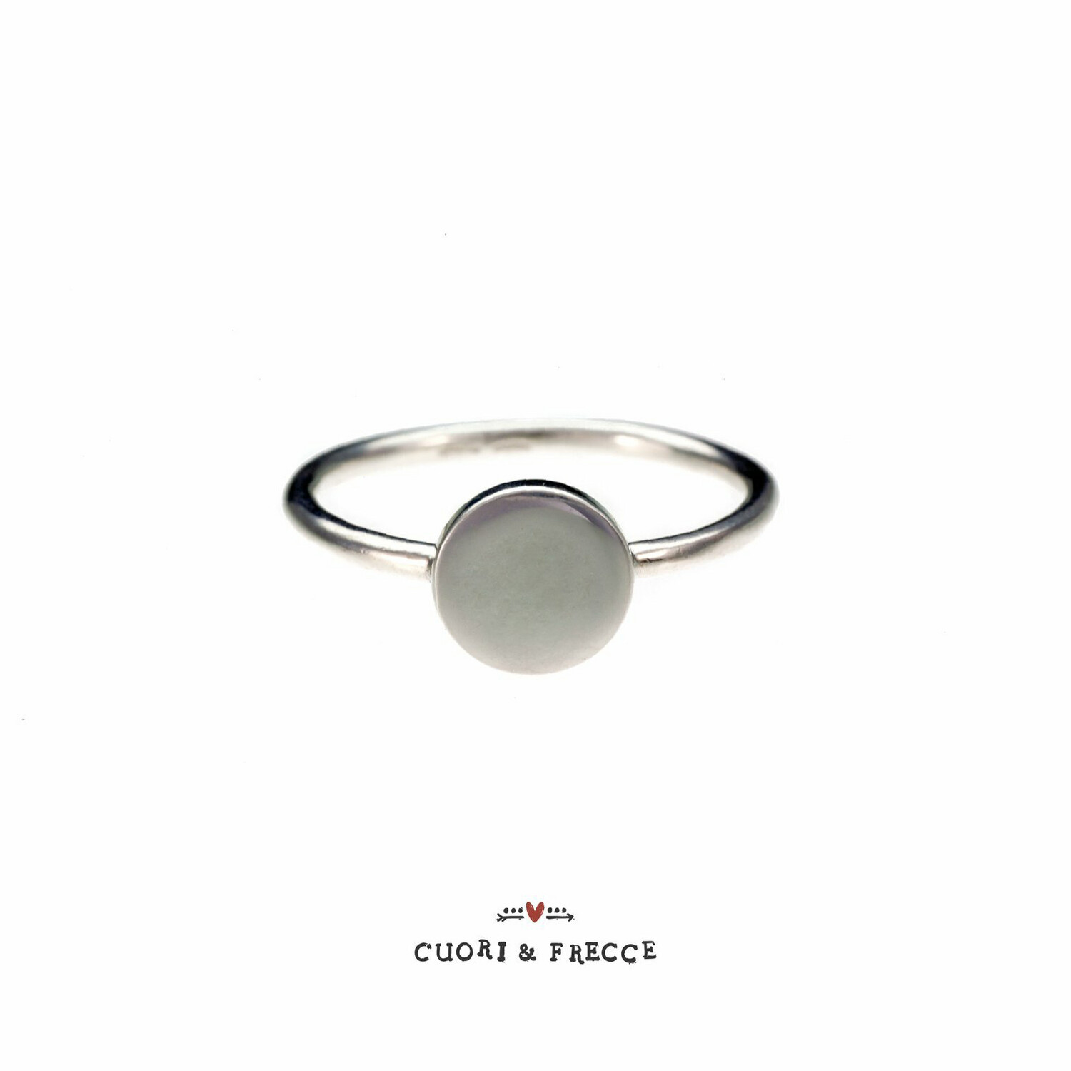 Anello in argento con tondo