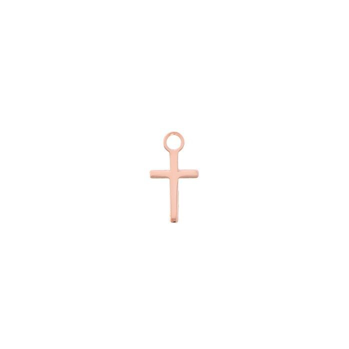 CHARM LUXURY PIERCING CON CROCE IN ORO ROSA