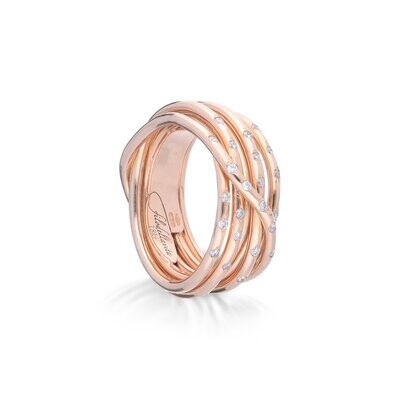 ANELLO LEDA ORO ROSA 18 KT E DIAMANTI