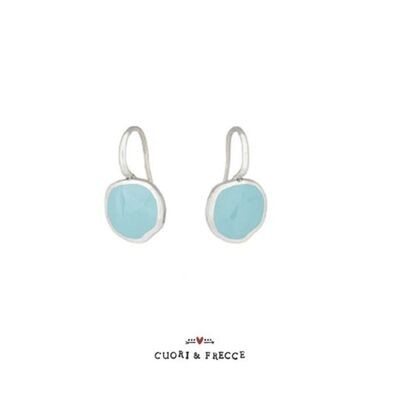 Orecchini in argento 925 con smalto turchese