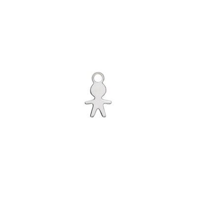 CHARM CON BIMBO IN ORO BIANCO