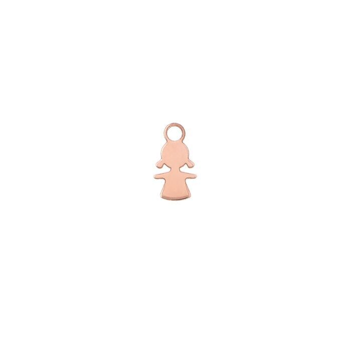 CHARM CON BIMBA IN ORO ROSA