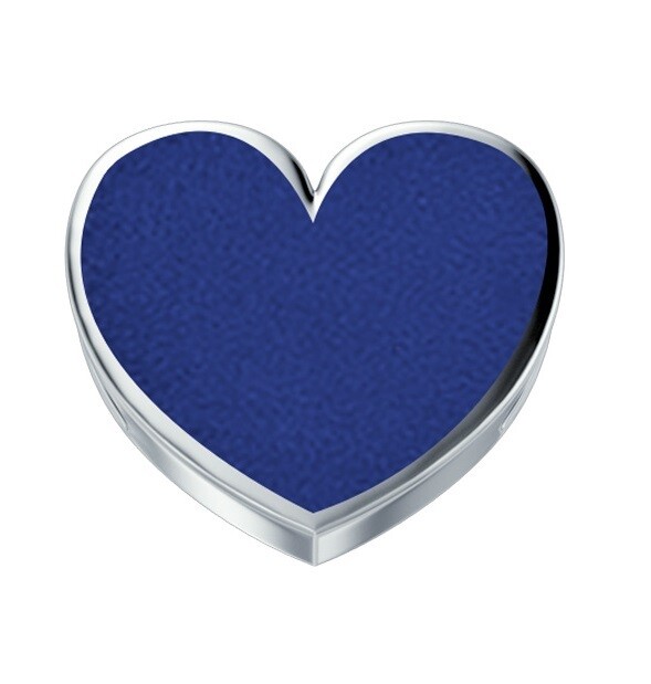 Cuore reverso smalto blu