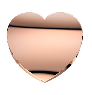 Cuore grande in oro rosa 18 kt