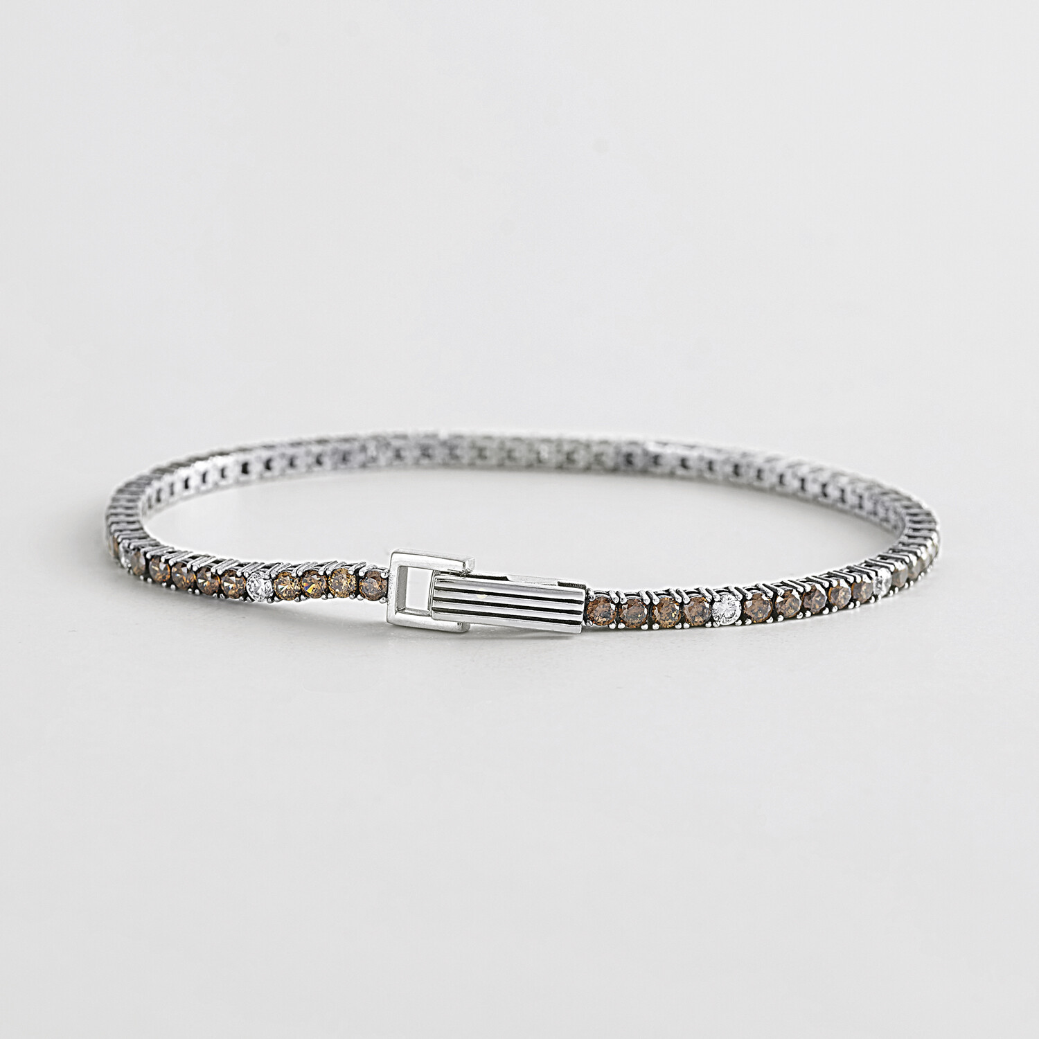 BRACCIALE TENNIS ZIRCONI BROWN