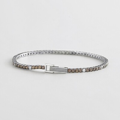 BRACCIALE TENNIS ZIRCONI BROWN