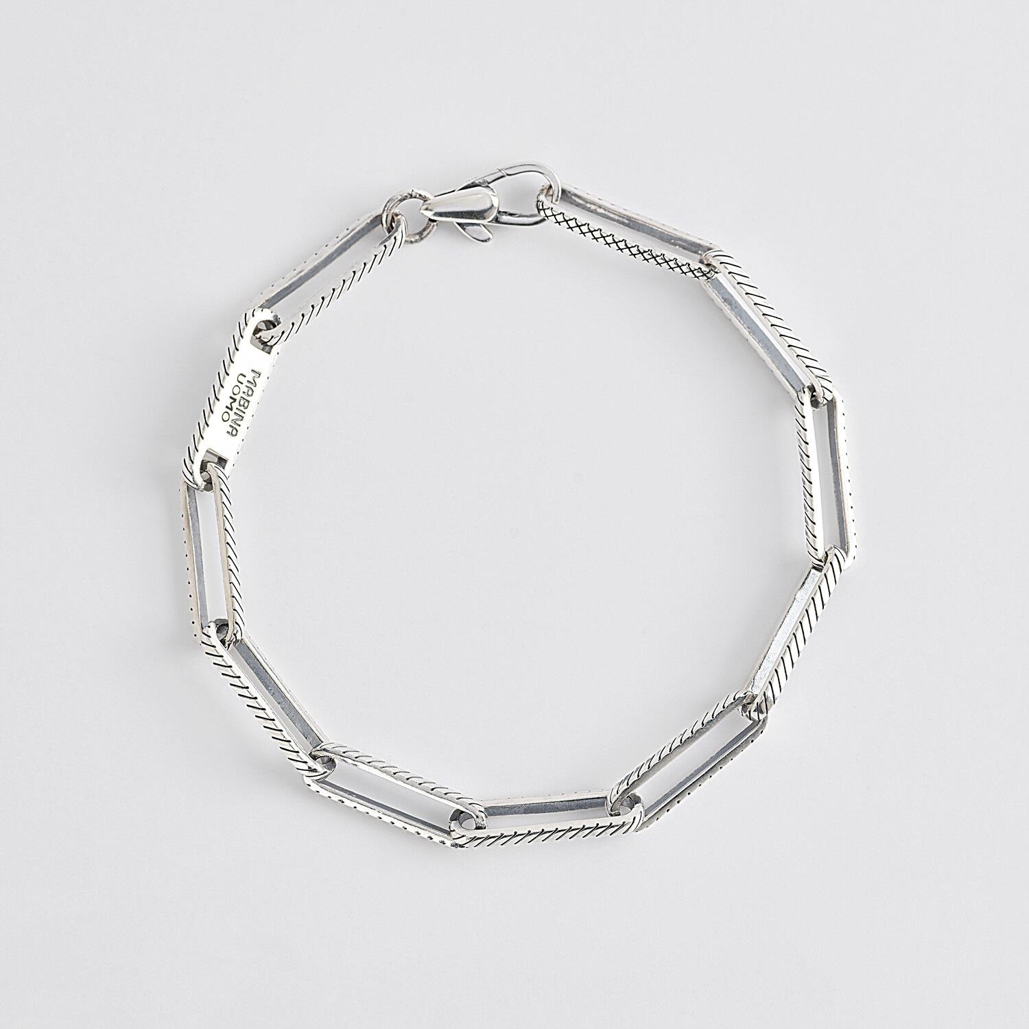 BRACCIALE MAGLIE OVALI RIGATE