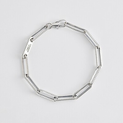 BRACCIALE MAGLIE OVALI RIGATE
