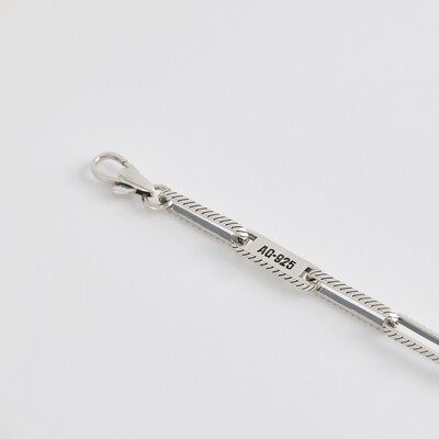 BRACCIALE MAGLIE OVALI RIGATE