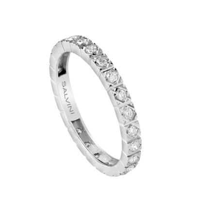 Anello veretta &quot;Diamantata&quot;