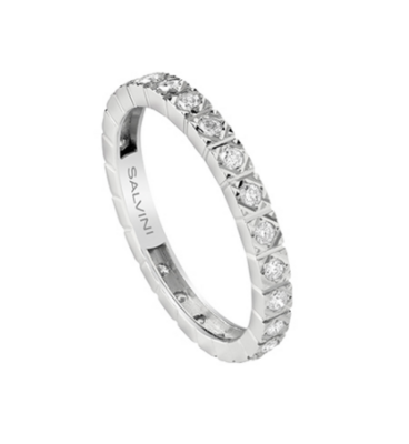 Anello veretta &quot;Diamantata&quot;