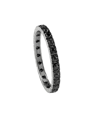 Anello veretta &quot;Diamantata&quot; brunita