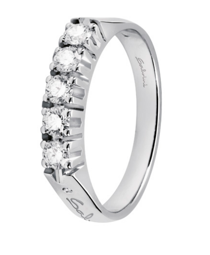 Anello con 5 diamanti ct. 0,50 VS/GH