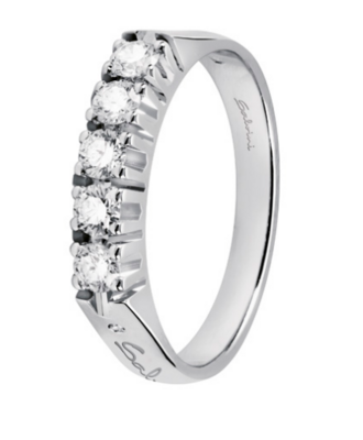 Anello con 5 diamanti ct. 0,50 VS/GH Anello con 5 diamanti ct. 0,50 VS/GH