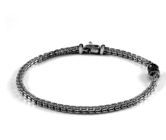 Bracciale &quot;Funky&quot; in argento 925 brunito