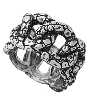 Anello Fascia Intrecci Coccodrillo