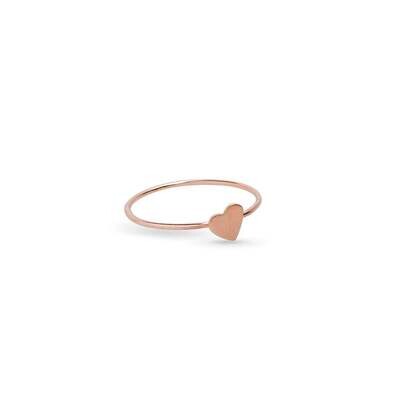 ANELLO CUPIDO CON CUORE MINI IN ORO ROSA 9KT