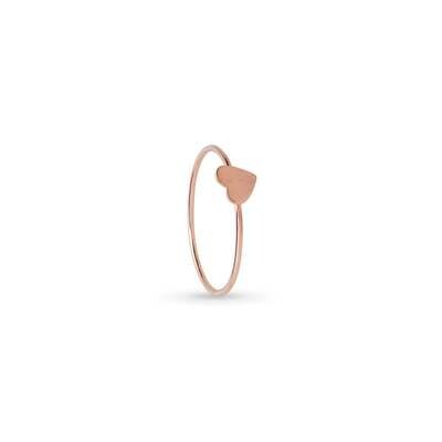ANELLO CUPIDO CON CUORE MINI IN ORO ROSA 9KT