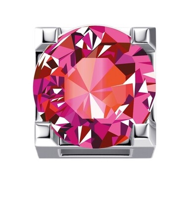 Griffe in oro bianco 18 kt con rodolite