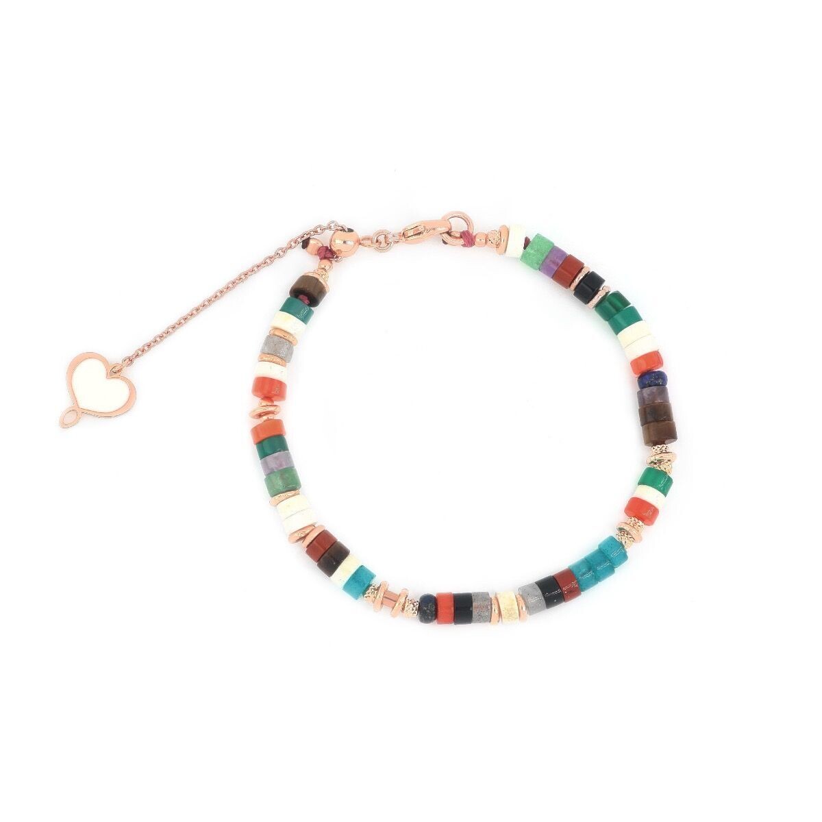BRACCIALE PIETRE CHIARE MULTICOLOR AMERICA