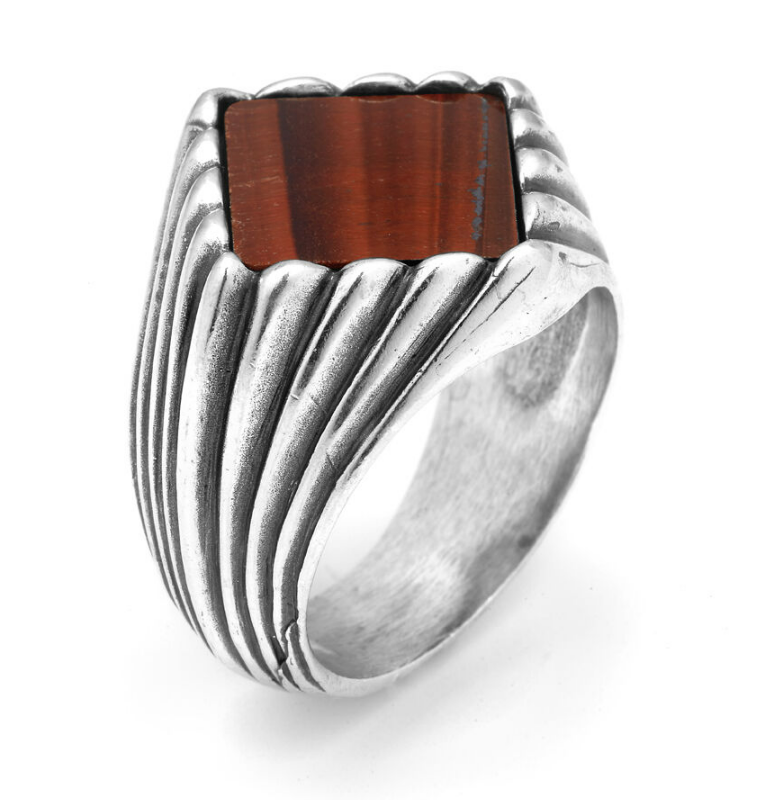 Anello Rigato Occhio Di Toro, Misura: 20