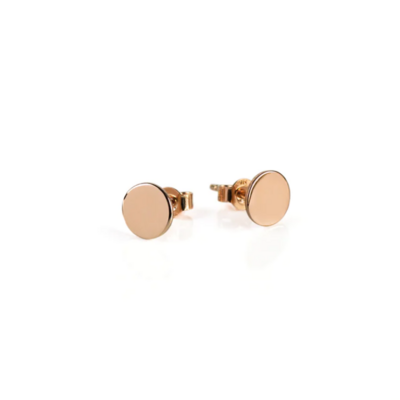 Coppia di orecchini TONDO in oro rosa 9 KT
