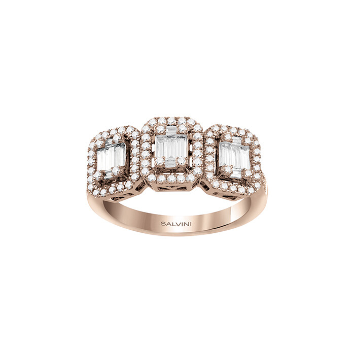 Anello trilogy &quot;Magia s&quot; oro rosa 18 kt