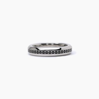 Anello pavè nero MONTECARLO