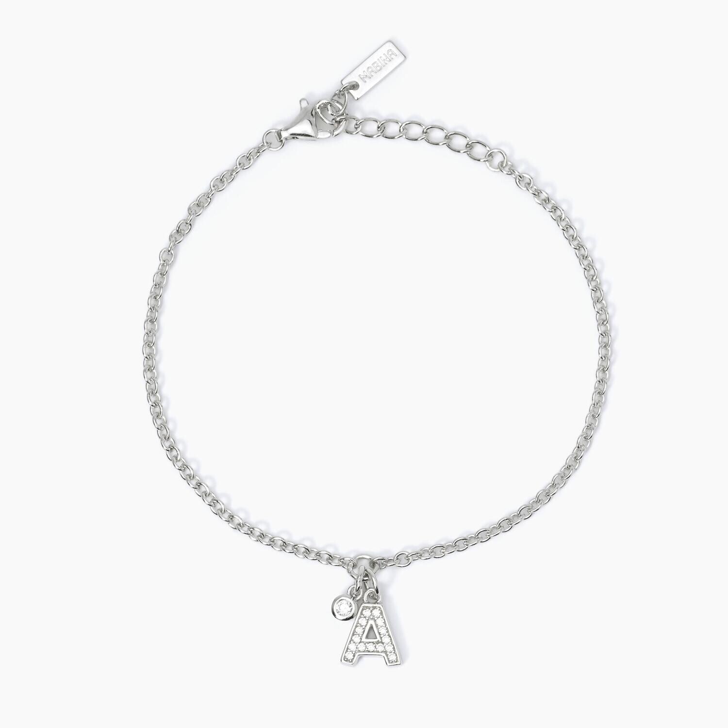 Bracciale lettera A, B, COOL, Iniziale: A