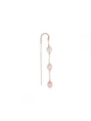 ORECCHINO AGO 18KT PERLE ROSA