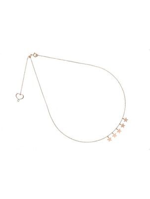 GIROCOLLO 18KT CINQUE STELLE PENDENTI