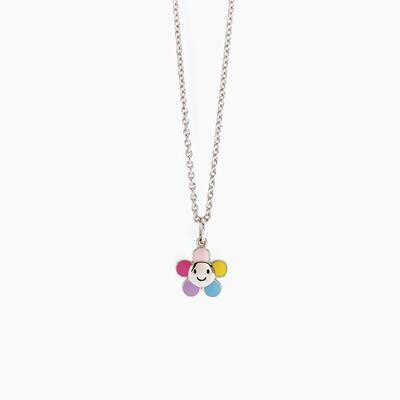 Collana con fiore multicolor BLOOM