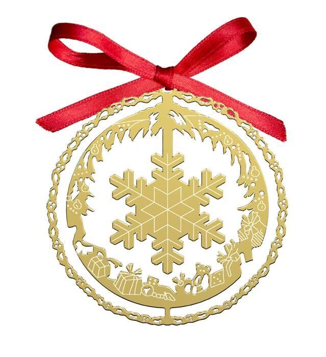 Decoro Fiocco di neve dorato