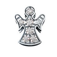 Angelo oro bianco 18 kt con pavè
