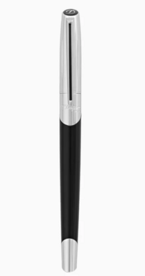 PENNA ROLLER NERA E METALLO ARGENTATO