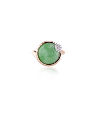 Anello Giada e diamanti
