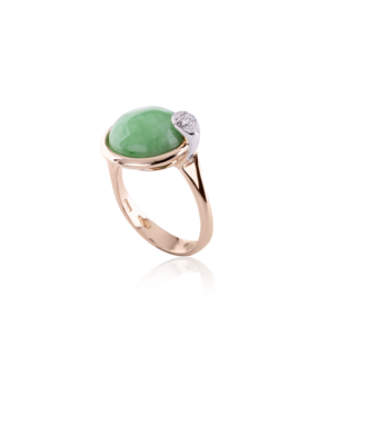 Anello Giada e diamanti