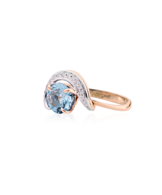 Anello piccolo Topazio Azzurro