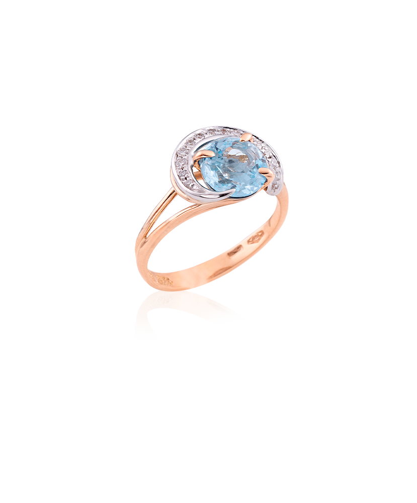 Anello piccolo Topazio Azzurro