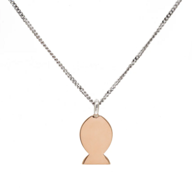 Girocollo argento/oro 9 kt con PESCE